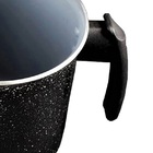 Canecão Fervedor Preto Craqueado Antiaderente Cerâmica 14cm