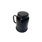 Canecas (2)  Preta Chopp Cerveja Aluminio 600 Ml Churrasco