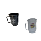 Canecas (2) Br E Pr Chopp Cerveja Aluminio 600 Ml Churrasco