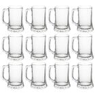 Canecas De Chopp E Cerveja De Vidro Transparente 300ml 12 Peç