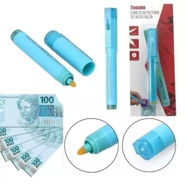 Caneta Detectora De Nota Falsa Com Luz Ultravioleta Myc02