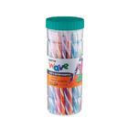 Caneta Esferográfica Bazze Wave, Ponta 1.0, Colorida, 24 Unid