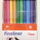 Caneta Fineliner 10 Cores Ponta Fina 0.4mm Moure Jar