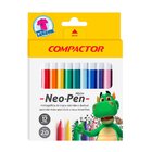 Caneta Hidrocor Compactor Neo Pen Mirim 5 Caixas Com 12 Cores