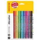 Caneta Hidrográfica Microline 0.4mm Utra Fina 12 Cores Compac