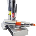 Caneta Marca Texto 3 Caneta Com 1 Suporte Cromado Kit Com 12