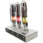 Caneta Marca Texto Brinde 36 Canetas E 12 Suporte Escola Casa