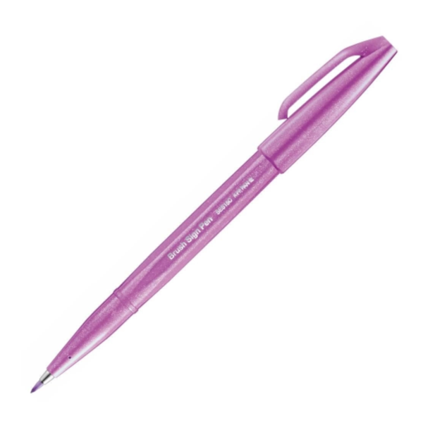 Caneta Pentel Brush Sign Pen Touch Unitária Todas As Cores - Lilás ...