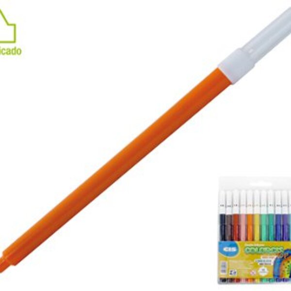 Canetinha Hidrográfica Cis Colorcis Com 12 Cores - 12 Caixas