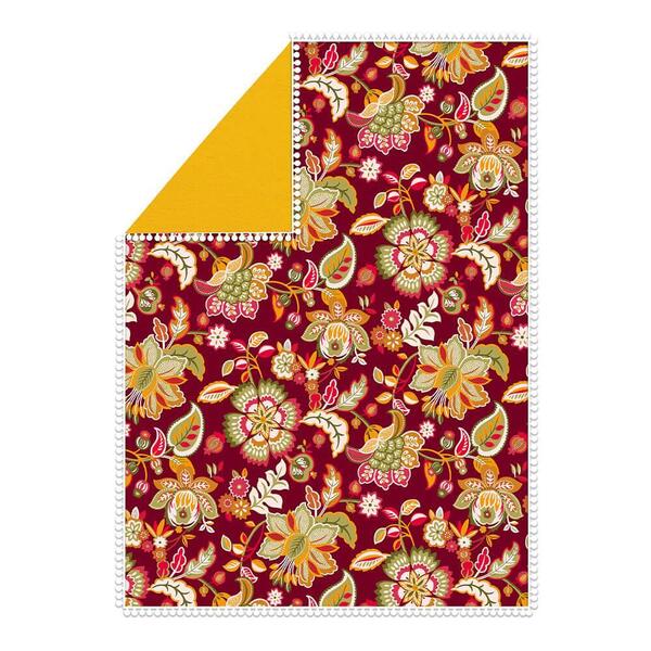 Canga Toalha Para Praia Piscina 140x100cm Chintz Vinho - Came