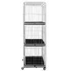 Canil Gaiola Para Pet Shop Banho E Tosa 3 Lugares Branco