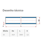 Cano CPVC 35mm Aquatherm Tigre