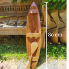 Canoa Indígena 80cm Madeira Itaúba Preta