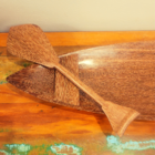 Canoa Indígena 80cm Madeira Itaúba Preta