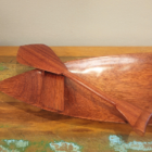 Canoa Indígena 80cm Madeira Muirapiranga