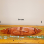 Canoa Indígena 80cm Madeira Muirapiranga