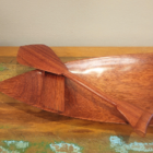 Canoa Indígena 80cm Madeira Muirapiranga