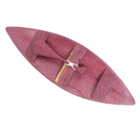 Canoa Indígena Igara C/ Remo 25cm - Etnia Baré - Madeira Roxi