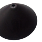 Canopla 12,5cm Preto C/ Garra Fixação