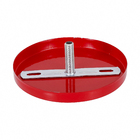 Canopla para Pendente Redonda 1 Lâmpada Metal Vermelho