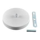 Canopla Pendente Alumínio Redonda Travessa E Niple Branco