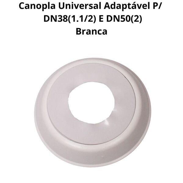Canopla Plástica Branca Universal Para Saída Tubo Sifão E Saí