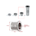 Canopla Quadrada em Metal para Registro 3/4" - CasaGrande Mun