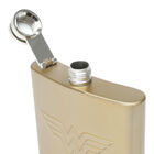 Cantil Aço Inox Mulher Maravilha Logo Dourado 170 Ml