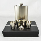 Cantil De Bolso Porta Bebida Whisky Aço Inox Funil 4 Copos Cb