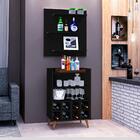 Cantinho Bar Paris1 Aparador Buffet E 1 Painel 3 Prateleiras