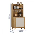 Cantinho Do Café 2 Portas 3 Prateleira Pés Madeira Maciça Man