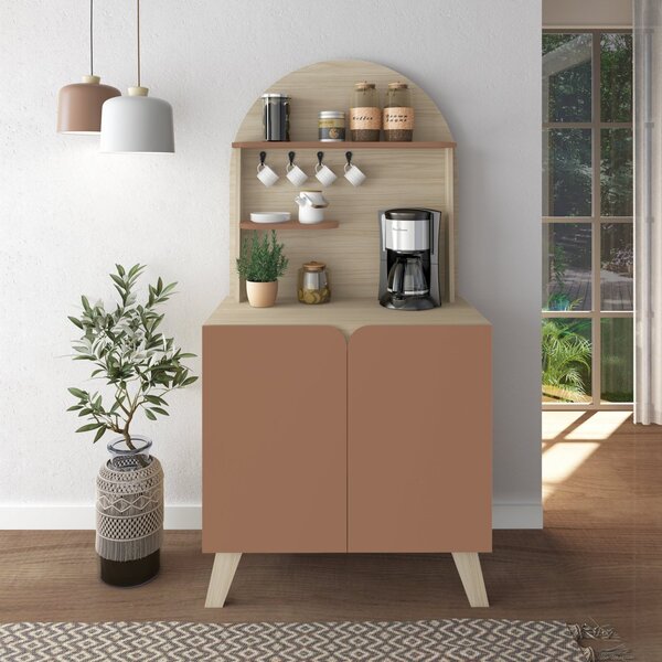 Cantinho Do Café 2 Portas E Suporte Para Xicaras Viena Natura