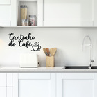 Cantinho Do Café 3d Em Mdf 3mm Fita Autoadesiva Preto Fosco