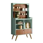 Cantinho Do Café Aparador Menta Marrom Ripado Rubi Lukaliam