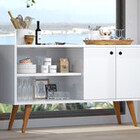 Cantinho Do Café Armário 1 20m Sala De Estar Branco Retrô