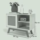 Cantinho Do Café Baixo Rattan Preto Ofertamo Móveis