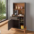 Cantinho Do Café Bari Com 1 Porta E Pés De Madeira Maciça