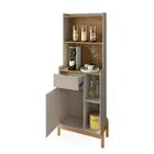 Cantinho Do Café Bari Com 1 Porta E Pés De Madeira Maciça