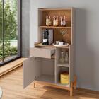 Cantinho Do Café Bari Com 1 Porta E Pés De Madeira Maciça