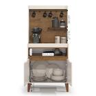 Cantinho Do Café Flow Com 2 Portas E Pés De Madeira Maciça