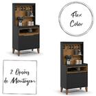 Cantinho Do Café Flow Com 2 Portas E Pés De Madeira Maciça