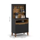 Cantinho Do Café Flow Com 2 Portas E Pés De Madeira Maciça