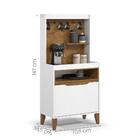 Cantinho Do Café Flow Com 2 Portas E Pés De Madeira Maciça