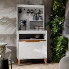 Cantinho Do Café Prateleira Com 2 Portas E Suporte Para Xícar