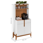 Cantinho Do Café Retrô 2 Portas Chester Branco Cedro