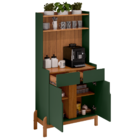 Cantinho Do Café Retrô 2 Portas Chester Verde Oliva Cedro