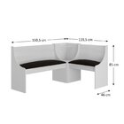 Canto Alemão Com Assento Almofadado Branco