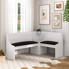 Canto Alemão Com Assento Almofadado Branco