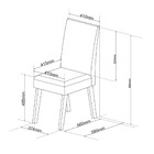 Canto Alemão com Baú Syrah com tampo de Vidro com 2 Cadeiras