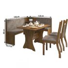 Canto Alemão Roma 5 Lugares Cedro/dakota - Viero Móveis